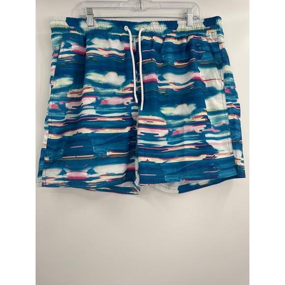 NWT CSG Swimming trunks elastic waistband & drawstring blue size 2XL - Picture 1 of 6